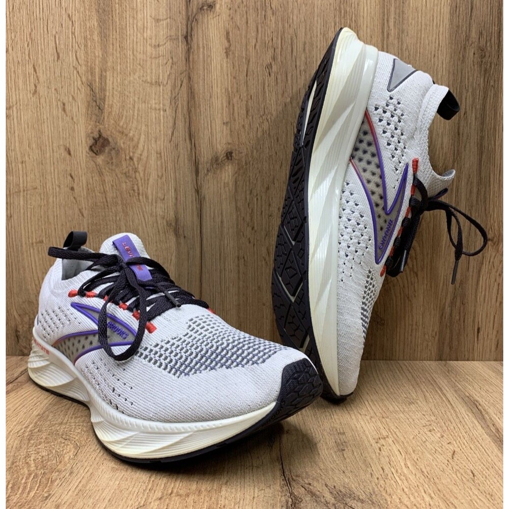 Brooks Levitate Stealthfit 6 Mens Shoes Gray Purple Red 1103971D429 Size 10